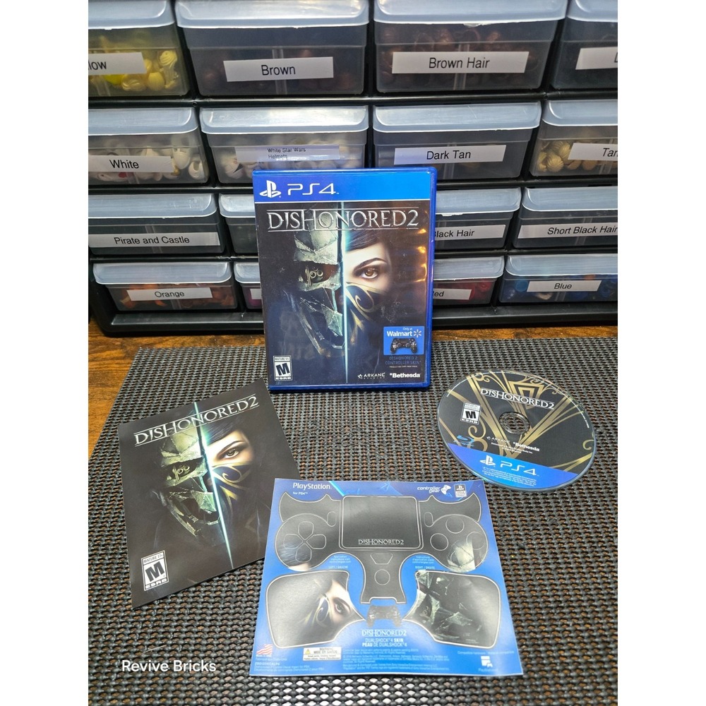 Dishonored 2 (Sony PlayStation 4, PS4 2016) CIB Complete Tested W/ Sticker Sheet